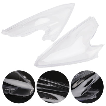 2PCS Left & Right Front Headlight Lens Cover+Glue For Nissan 370Z 2009-2021 - 0