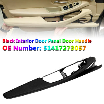 1x Interior Door Panel Door Handle Black For BMW 5 Series F11 F10 F18 2010-2016 - 0