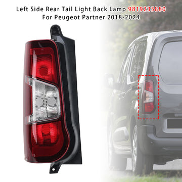 Left Side Rear Tail Light Back Lamp 9819235880 For Peugeot Partner 2018-2024 - 0