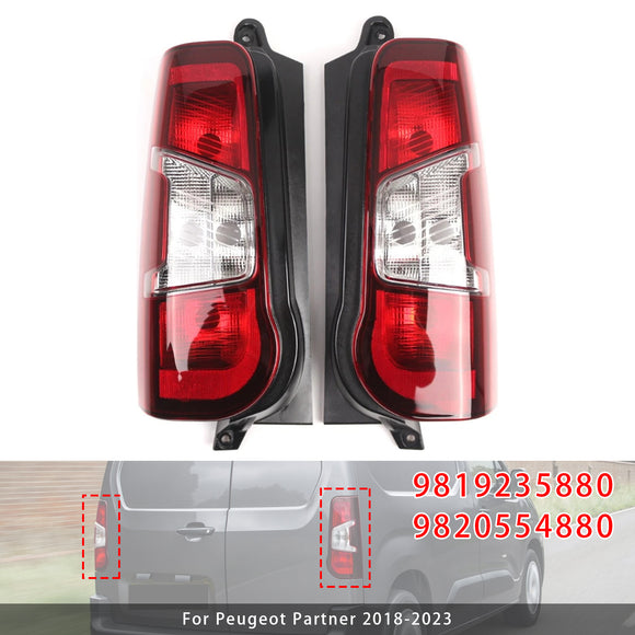 Left+Right Side Rear Tail Light Back Lamp For Peugeot Partner 2018-2024