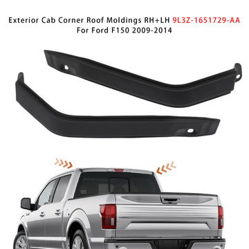 Ford F150 2009-2014 Left+Right Exterior Cab Corner Roof Moldings 9L3Z-1651729-AA 9L3Z-1651729-AA - 0