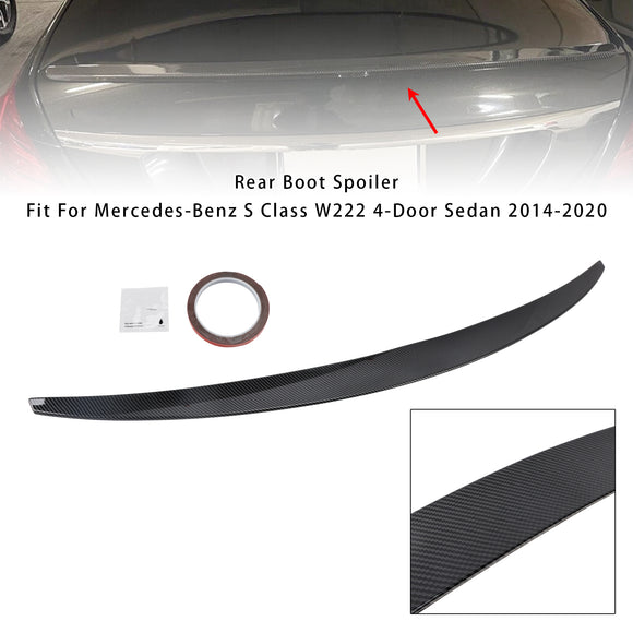 Spoiler trasero con aspecto de fibra de carbono para Mercedes-Benz Clase S. W222 2014-2020