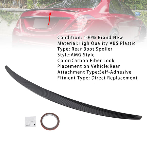 Spoiler trasero con aspecto de fibra de carbono para Mercedes-Benz Clase S. W222 2014-2020
