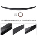 Spoiler trasero con aspecto de fibra de carbono para Mercedes-Benz Clase S. W222 2014-2020-7