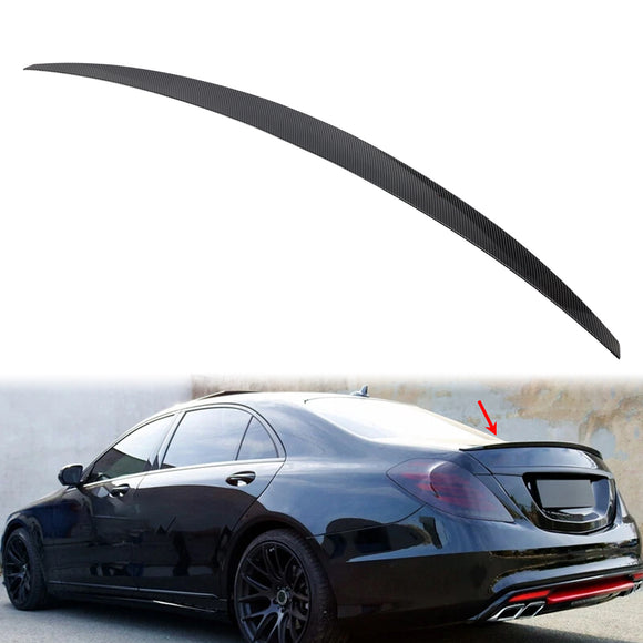 Spoiler trasero con aspecto de fibra de carbono para Mercedes-Benz Clase S. W222 2014-2020