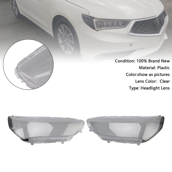 2018–2020 Acura TLX links + rechts Scheinwerferlinse Scheinwerfer-Abdeckungsschale