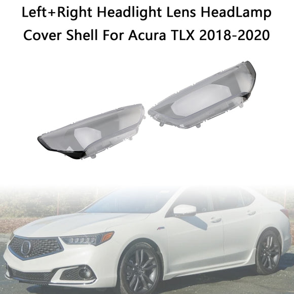 2018–2020 Acura TLX links + rechts Scheinwerferlinse Scheinwerfer-Abdeckungsschale
