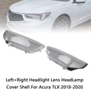 2018–2020 Acura TLX links + rechts Scheinwerferlinse Scheinwerfer-Abdeckungsschale-5