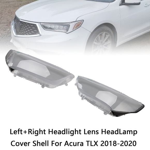 2018–2020 Acura TLX links + rechts Scheinwerferlinse Scheinwerfer-Abdeckungsschale