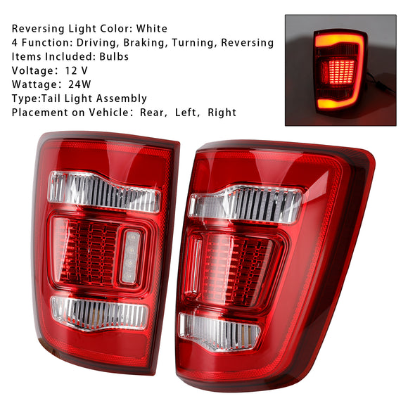 Left+Right LED Tail Light Assembly For Dodge Ram 1500 2009-2018
