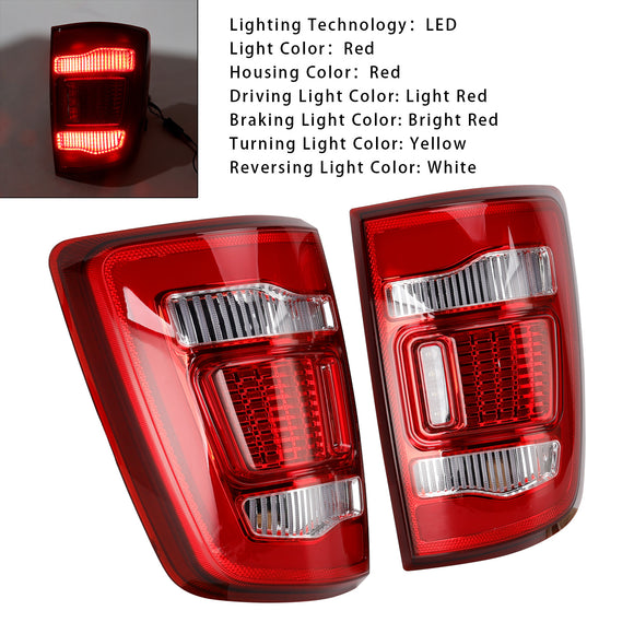 Left+Right LED Tail Light Assembly For Dodge Ram 1500 2009-2018