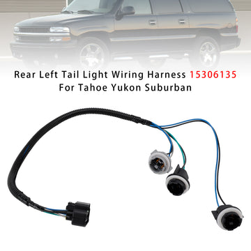 Rear Left Tail Light Wiring Harness 15306135 For Tahoe Yukon Suburban 2000-2006 - 0