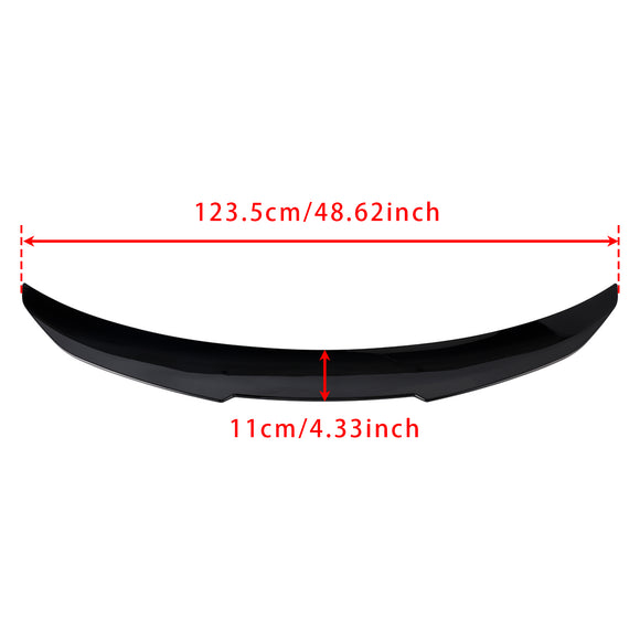 Glanzend zwarte achterspoiler voor BMW 2-serie F22 F87 14-21 Coupe PSM-stijl