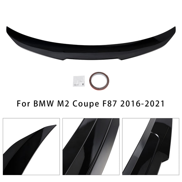 Glanzend zwarte achterspoiler voor BMW 2-serie F22 F87 14-21 Coupe PSM-stijl