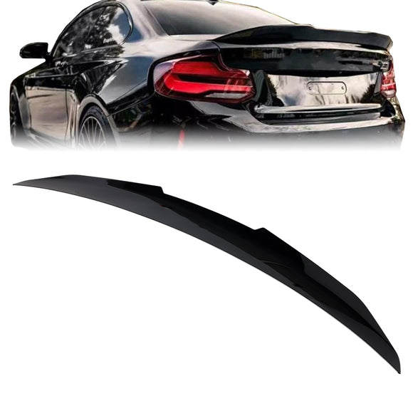 Glanzend zwarte achterspoiler voor BMW 2-serie F22 F87 14-21 Coupe PSM-stijl