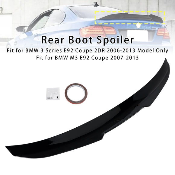 Alerón trasero para maletero, color negro brillante, para BMW Serie 3, E92, 06-13, estilo Coupe PSM