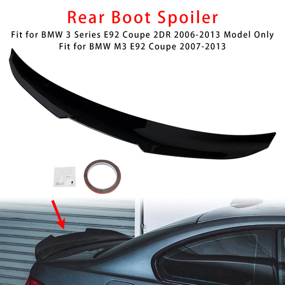 Alerón trasero para maletero, color negro brillante, para BMW Serie 3, E92, 06-13, estilo Coupe PSM