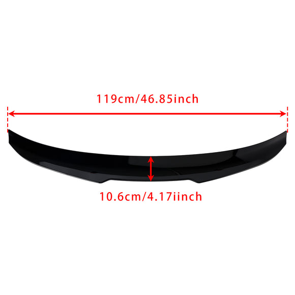 Alerón trasero para maletero, color negro brillante, para BMW Serie 3, E92, 06-13, estilo Coupe PSM