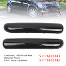 Pair Front Bumper Trim Set For Mini One Cooper R50/R52/R53 2001-2004 Glossy Black-3