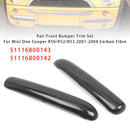 Paar Frontstoßstangen-Zierleisten-Set für Mini One Cooper R50/R52/R53 2001–2004, Kohlefaser-2