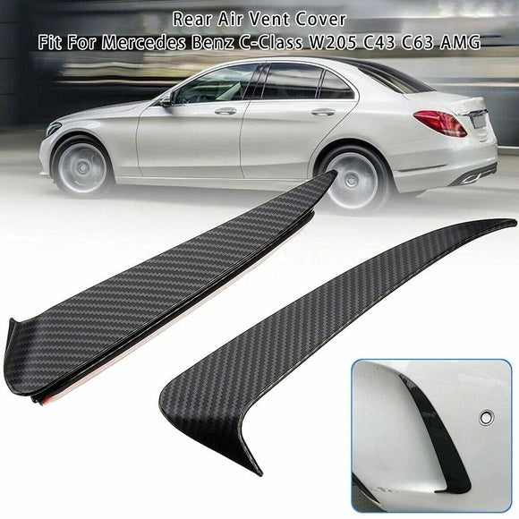 Cubierta de ventilación trasera con aspecto de fibra de carbono para Mercedes-Benz Clase C W205 C43 C63 2014-2019