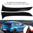 Gloss Black Pair Rear Window Side Wing Spoiler For BMW 1 Series F20 F21 2012-2019-3