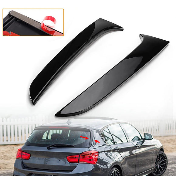 Gloss Black Pair Rear Window Side Wing Spoiler For BMW 1 Series F20 F21 2012-2019