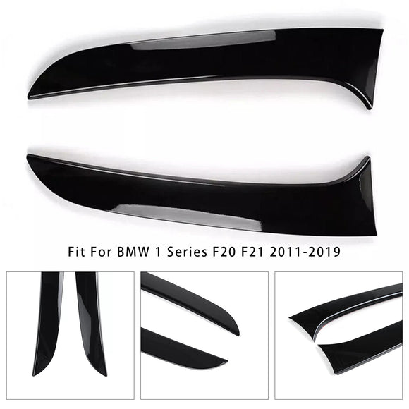 Gloss Black Pair Rear Window Side Wing Spoiler For BMW 1 Series F20 F21 2012-2019