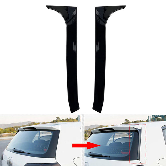 VW Golf MK6 GTI 2008-2013 Gloss Black Pair Rear Window Side Wing Spoiler