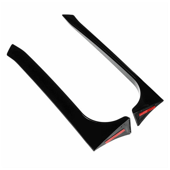 VW Golf MK6 GTI 2008-2013 Gloss Black Pair Rear Window Side Wing Spoiler