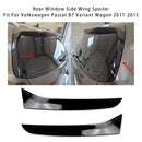 Glanzend zwart paar achterruit zijvleugelspoiler voor VW Passat B7 Wagon 11-15-3