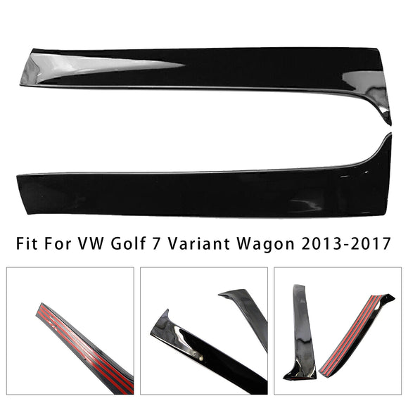 Glanzend Zwart Paar Achterruit Zijvleugelspoiler Voor VW Golf 7 Variant Wagon 13-17