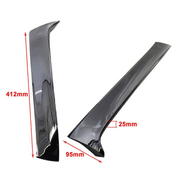 VW Golf 7 Variant Wagon 2013-2017 Gloss Black Pair Rear Window Side Wing Spoiler - 0