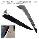 Par de alerón lateral de ventana trasera negro brillante para BMW X3 F25 2011-2017-4