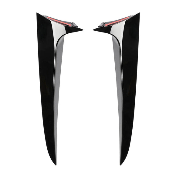 Par de alerón lateral de ventana trasera negro brillante para BMW X3 F25 2011-2017