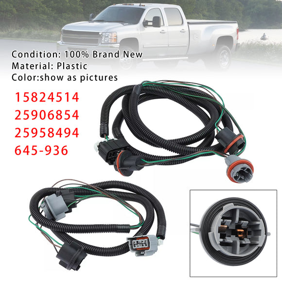 Arnés de cableado de lámpara de luz trasera izquierda + derecha para camioneta Chevy GMC 2007-2014