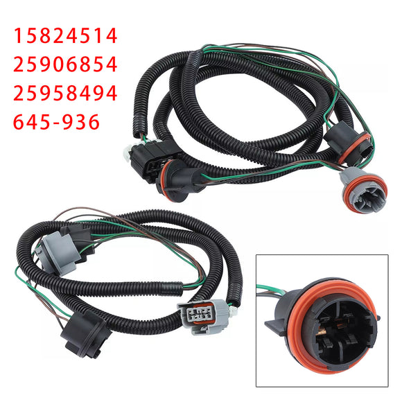 Arnés de cableado de lámpara de luz trasera izquierda + derecha para camioneta Chevy GMC 2007-2014