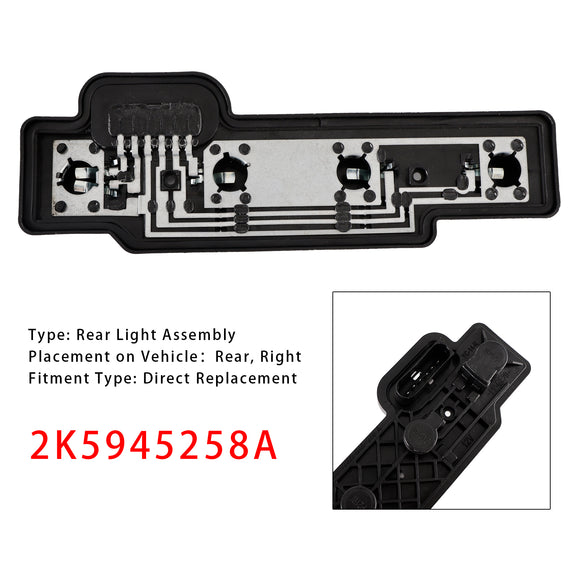 Soporte de bombilla de luz trasera derecha 2K5945258A para VW Caddy 2004-2014