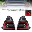 L+R LED Tail Lamp Outer Rear Tail Light 3 Pin For Tesla Model 3 Y 2017-2023-2
