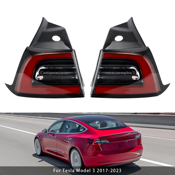 L+R LED Tail Lamp Outer Rear Tail Light 3 Pin For Tesla Model 3 Y 2017-2023