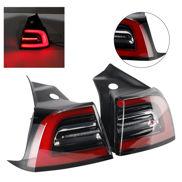 L+R LED Tail Lamp Outer Rear Tail Light 3 Pin For Tesla Model 3 Y 2017-2023