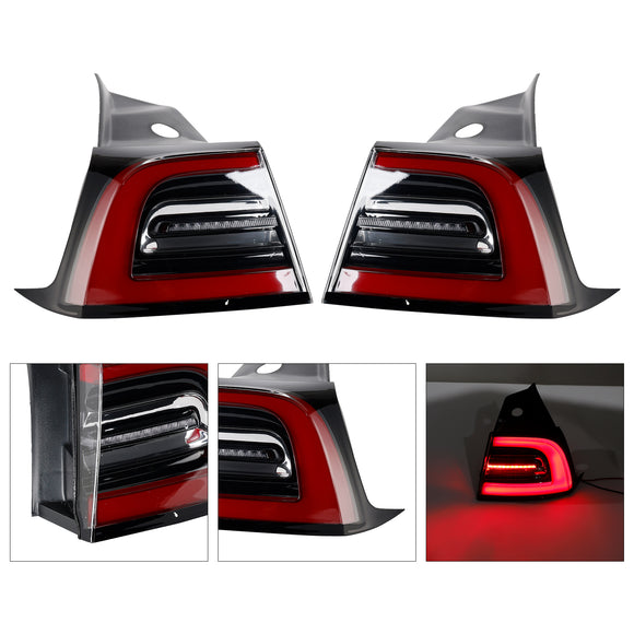 L+R LED Tail Lamp Outer Rear Tail Light 3 Pin For Tesla Model 3 Y 2017-2023