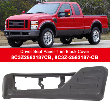 Fahrersitzverkleidung, schwarze Abdeckung für Ford F250 F350 F450 Super Duty 2008–2010 - 0