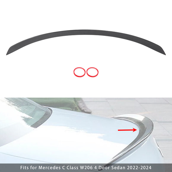 Achterspoiler met koolstofvezellook voor Mercedes Benz W206 C63 Stijl 2022+