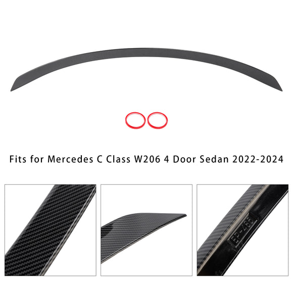 Achterspoiler met koolstofvezellook voor Mercedes Benz W206 C63 Stijl 2022+