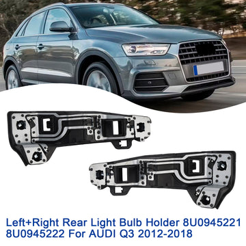 Left+Right Rear Light Bulb Holder 8U0945221 8U0945222 For AUDI Q3 2012-2018