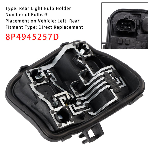 Left Rear Light Bulb Holder 8P4945257D For Audi A3 5 DOOR Sportback 2009-2013