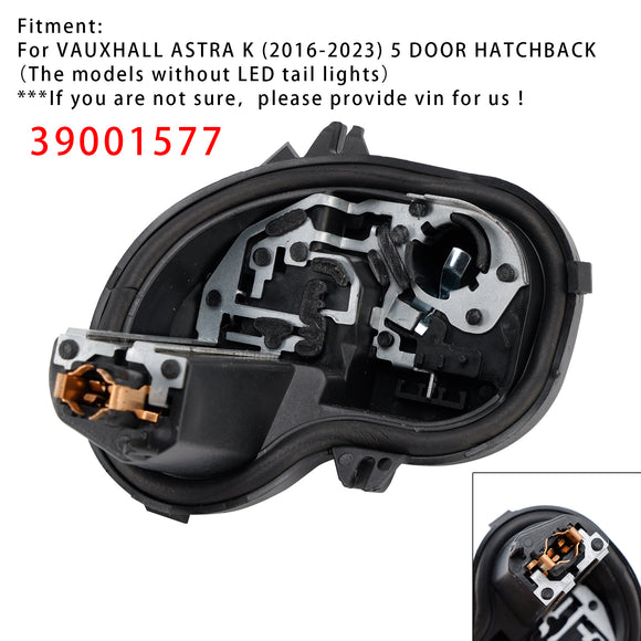Lampenfassung für Rücklicht links, 39001577, für VAUXHALL ASTRA K 2016–2023, 5-türig