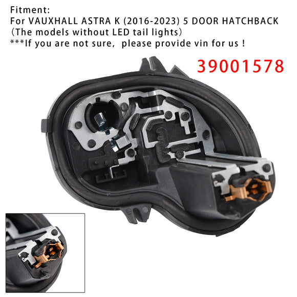Portalámparas de luz trasera derecha 39001578 para VAUXHALL ASTRA K 2016-2023