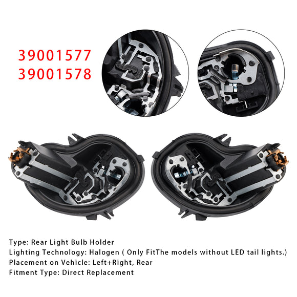 Left+Right Rear Light Bulb Holder 39001577 39001578 For VAUXHALL ASTRA K 16-2023